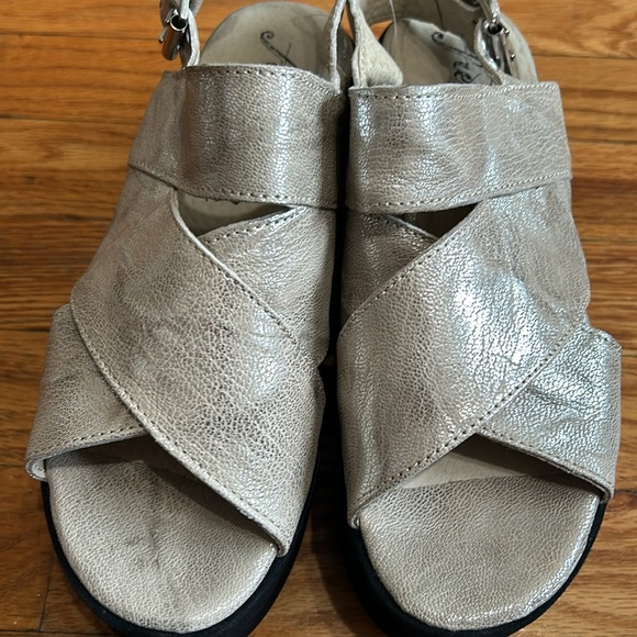 Free People Metallic Leather Platform Sandals - Picture 7 of 11